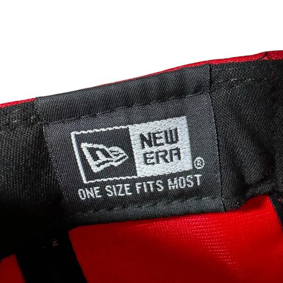 Houston Rockets New Era NBA 9Fifty SnapBack Hat  Two Tone Red Black Adjustable - Picture 6 of 7